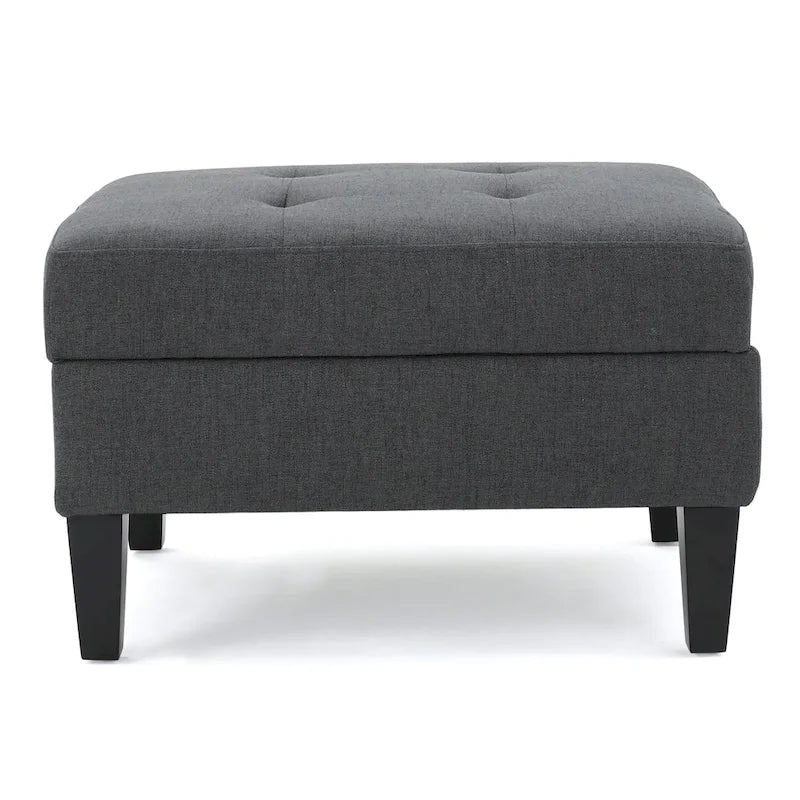Zahra Tufted Fabric Storage Ottoman by Christopher Knight Home