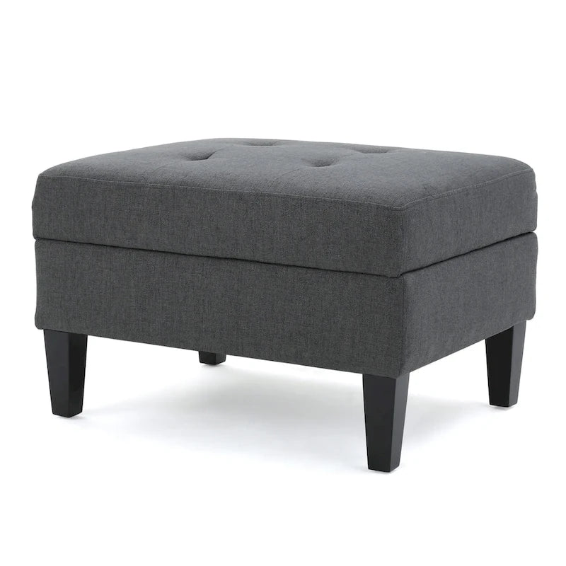 Zahra Tufted Fabric Storage Ottoman by Christopher Knight Home