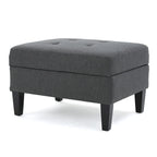 Zahra Tufted Fabric Storage Ottoman by Christopher Knight Home
