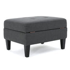 Zahra Tufted Fabric Storage Ottoman by Christopher Knight Home