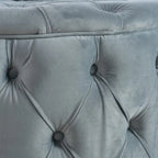 Zelfa Modern Glam Tufted Velvet Round Ottoman by Christopher Knight Home