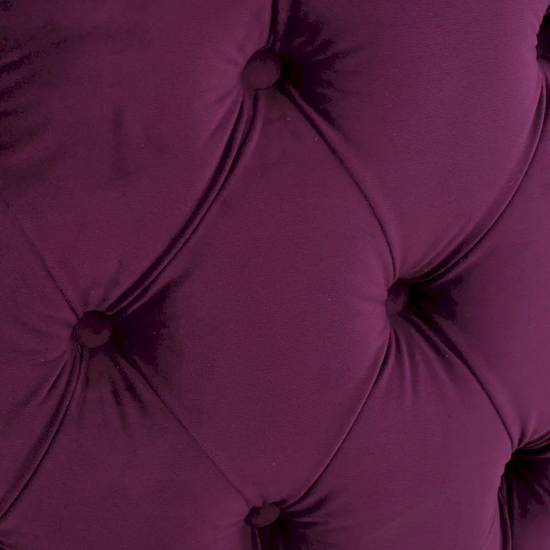 Zelfa Modern Glam Tufted Velvet Round Ottoman by Christopher Knight Home