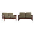 Sigulda Mission-Style Wood Loveseat