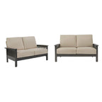 Sigulda Mission-Style Wood Loveseat