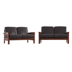 Sigulda Mission-Style Wood Loveseat