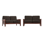 Sigulda Mission-Style Wood Loveseat