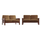 Sigulda Mission-Style Wood Loveseat