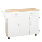 Simple Living Addie Kitchen Cart with Wood Top