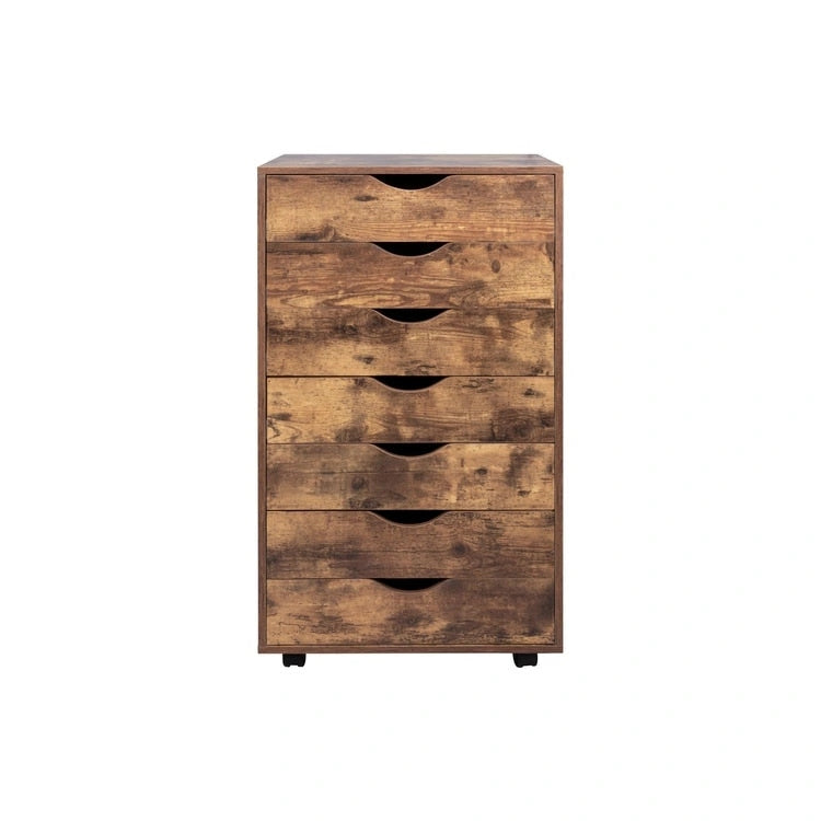 7-Drawer Office Storage Rolling File Cabinet , Mobile Desk Filing Drawer Unit with Swivel Casters, Craft Storage for Home,Office