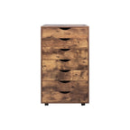 7-Drawer Office Storage Rolling File Cabinet , Mobile Desk Filing Drawer Unit with Swivel Casters, Craft Storage for Home,Office