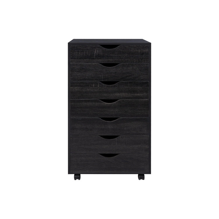 7-Drawer Office Storage Rolling File Cabinet , Mobile Desk Filing Drawer Unit with Swivel Casters, Craft Storage for Home,Office