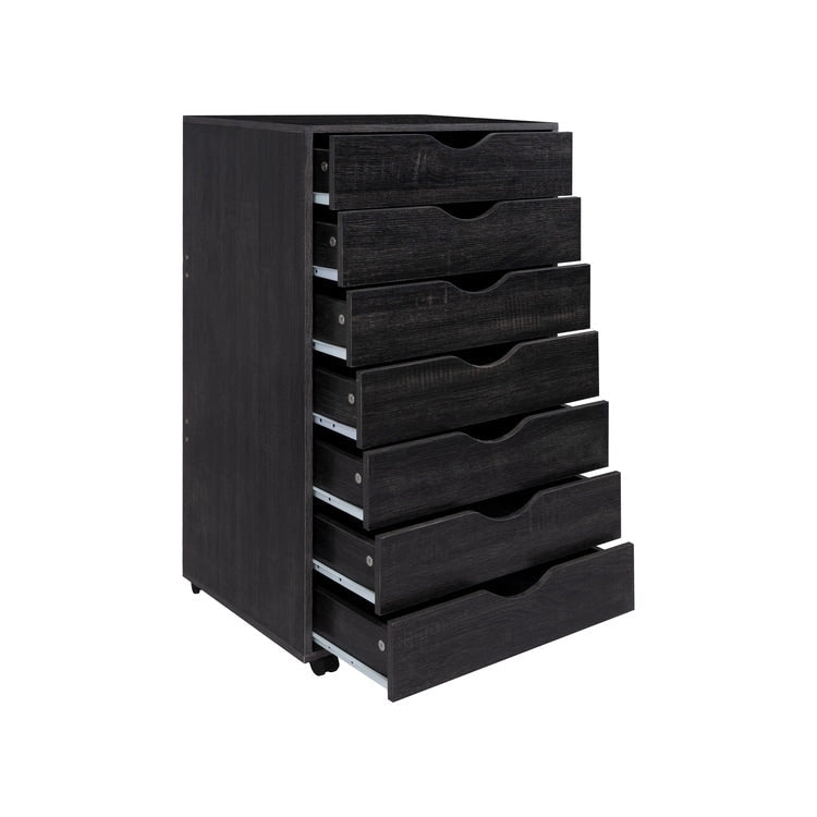 7-Drawer Office Storage Rolling File Cabinet , Mobile Desk Filing Drawer Unit with Swivel Casters, Craft Storage for Home,Office