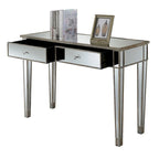 Convenience Concepts Gold Coast Mirrored 2 Drawer Desk/Console Table