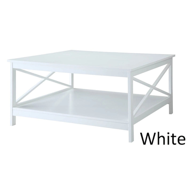 Convenience Concepts Oxford 36 Square Coffee Table with Shelf