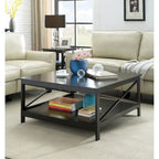 Convenience Concepts Oxford 36 Square Coffee Table with Shelf