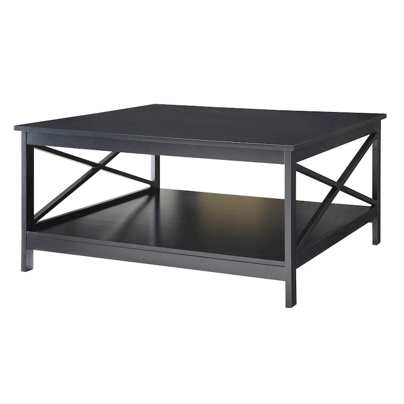 Convenience Concepts Oxford 36 Square Coffee Table with Shelf