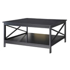 Convenience Concepts Oxford 36 Square Coffee Table with Shelf