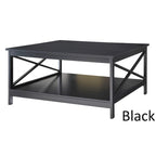 Convenience Concepts Oxford 36 Square Coffee Table with Shelf