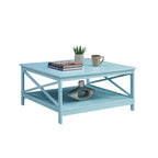 Convenience Concepts Oxford 36 Square Coffee Table with Shelf