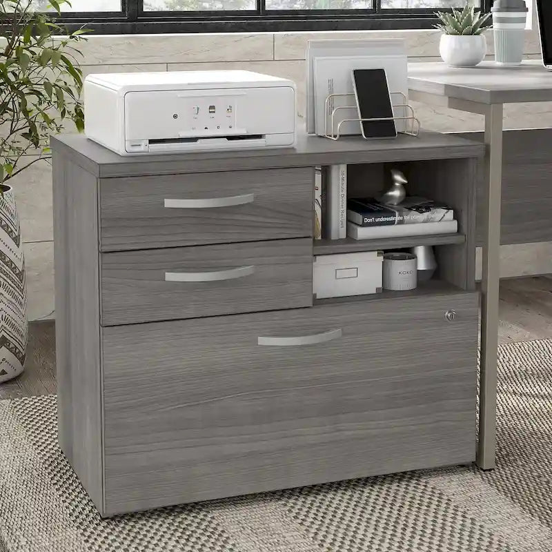 Hybrid Office Storage Cabinet with Drawers by Bush Business Furniture