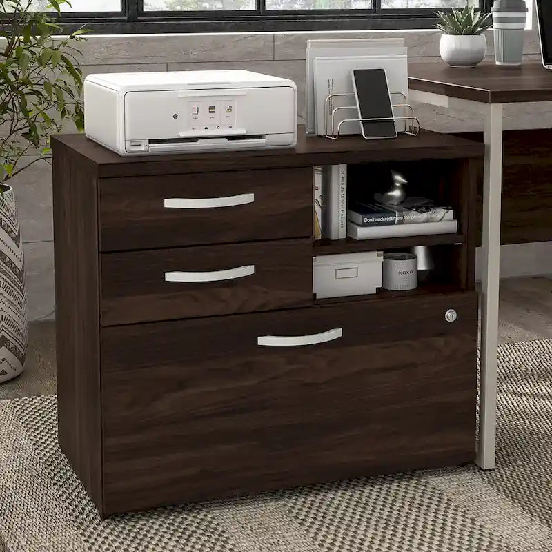 Hybrid Office Storage Cabinet with Drawers by Bush Business Furniture