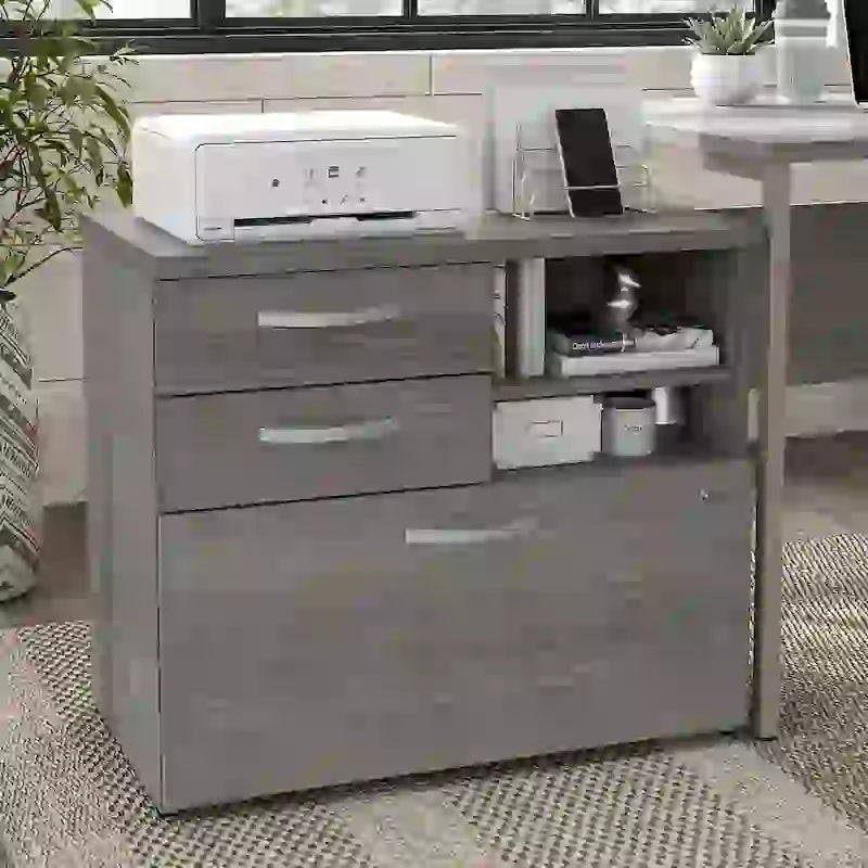 Hybrid Office Storage Cabinet with Drawers by Bush Business Furniture