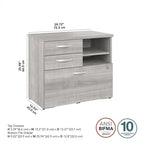 Hybrid Office Storage Cabinet with Drawers by Bush Business Furniture