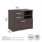 Hybrid Office Storage Cabinet with Drawers by Bush Business Furniture