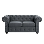Corvus Aleksis Tufted Chesterfield Loveseat Sofa