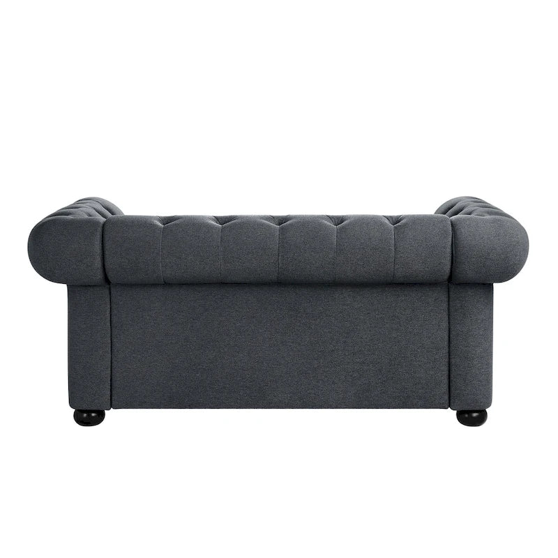 Corvus Aleksis Tufted Chesterfield Loveseat Sofa