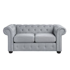 Corvus Aleksis Tufted Chesterfield Loveseat Sofa