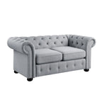 Corvus Aleksis Tufted Chesterfield Loveseat Sofa