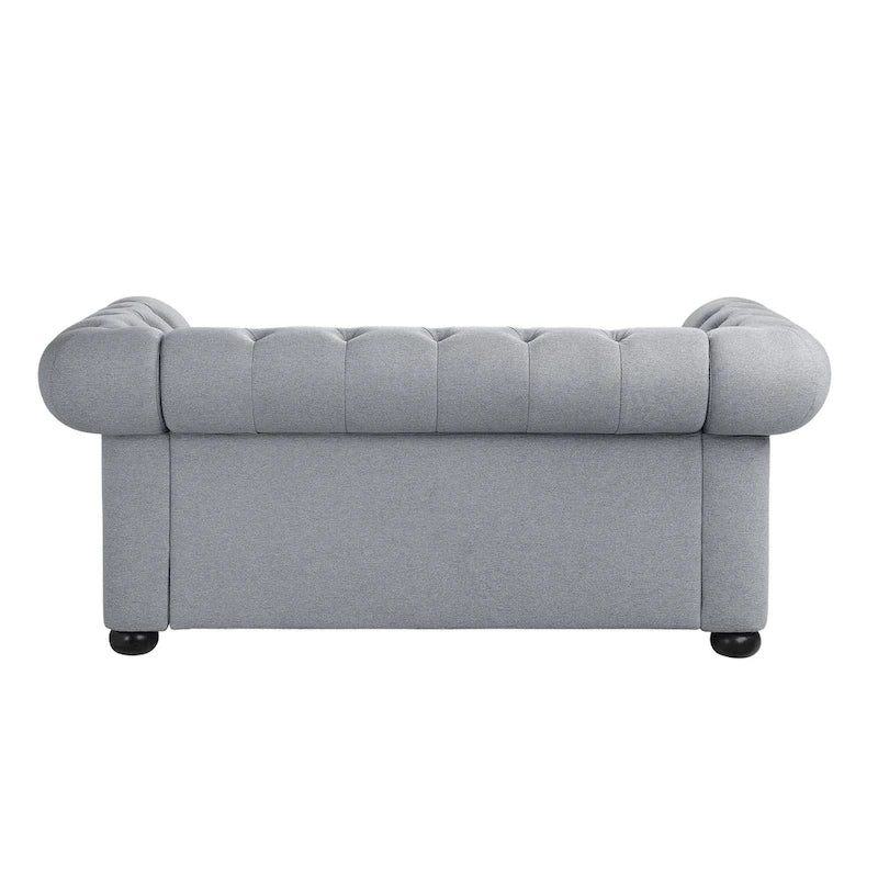 Corvus Aleksis Tufted Chesterfield Loveseat Sofa