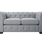 Corvus Aleksis Tufted Chesterfield Loveseat Sofa