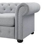 Corvus Aleksis Tufted Chesterfield Loveseat Sofa