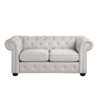 Corvus Aleksis Tufted Chesterfield Loveseat Sofa