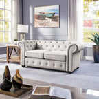 Corvus Aleksis Tufted Chesterfield Loveseat Sofa