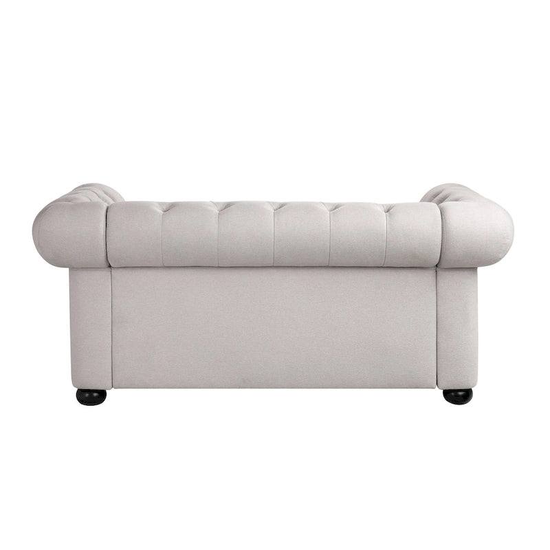Corvus Aleksis Tufted Chesterfield Loveseat Sofa