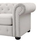 Corvus Aleksis Tufted Chesterfield Loveseat Sofa