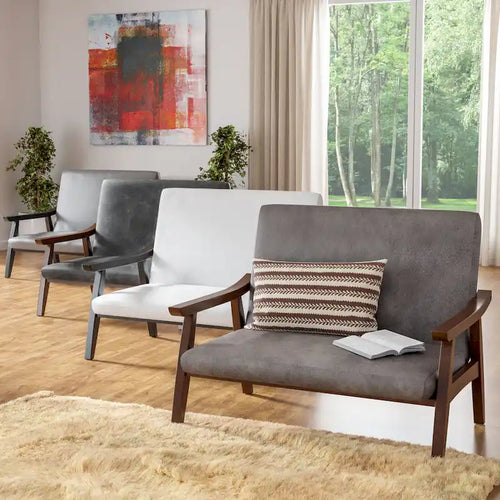 Balf Contemporary Faux Leather Loveseat Bench by Furniture of America