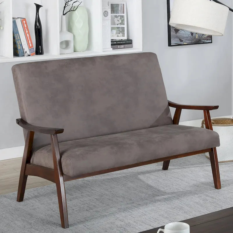 Balf Contemporary Faux Leather Loveseat Bench by Furniture of America