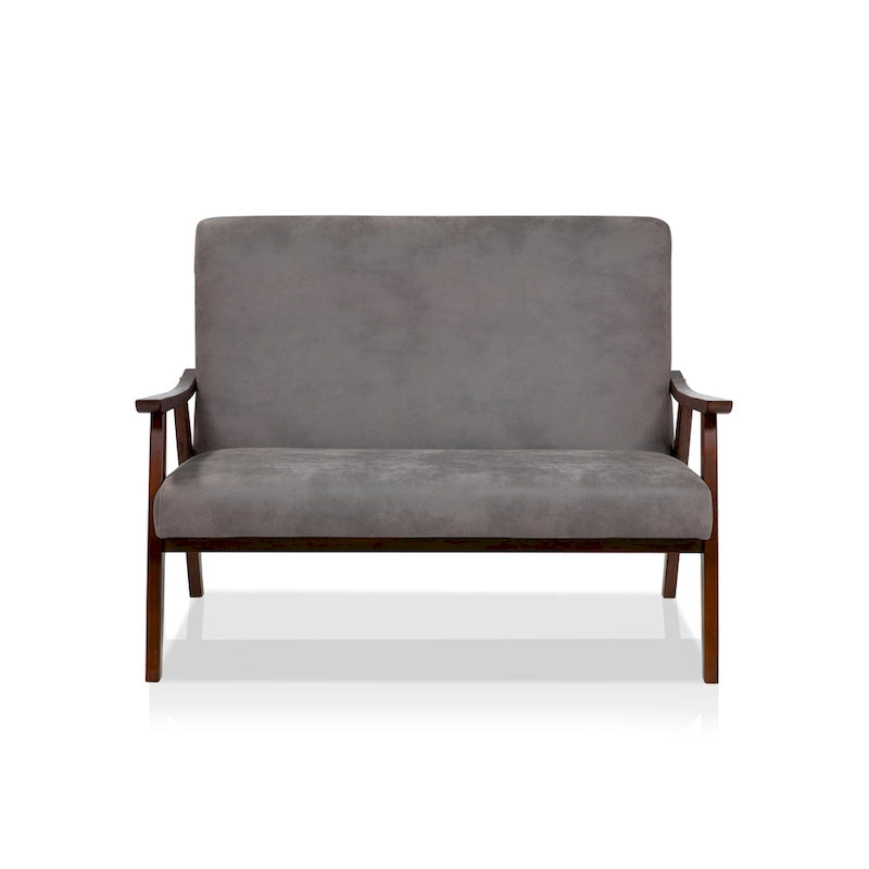 Balf Contemporary Faux Leather Loveseat Bench by Furniture of America