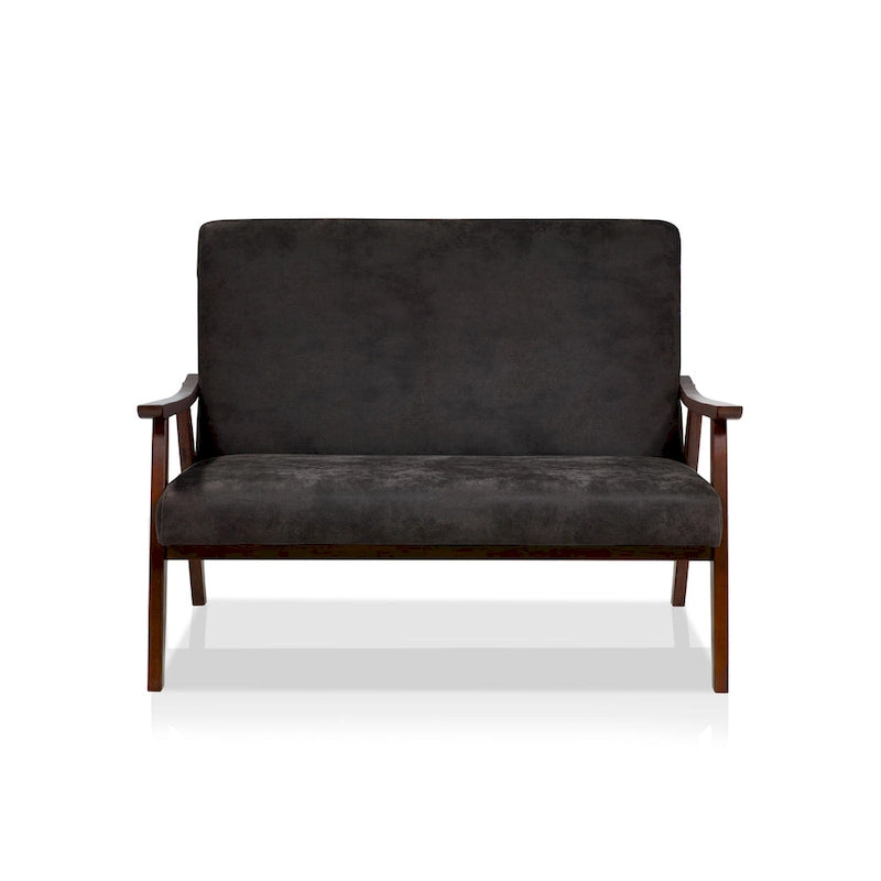 Balf Contemporary Faux Leather Loveseat Bench by Furniture of America