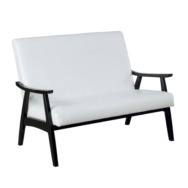 Balf Contemporary Faux Leather Loveseat Bench by Furniture of America