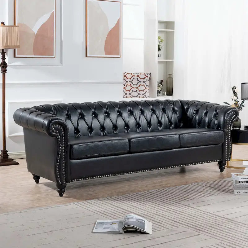Comfortable Sofa For Living Room,with tight pleated rolled arms