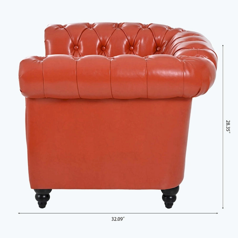 Comfortable Sofa For Living Room,with tight pleated rolled arms