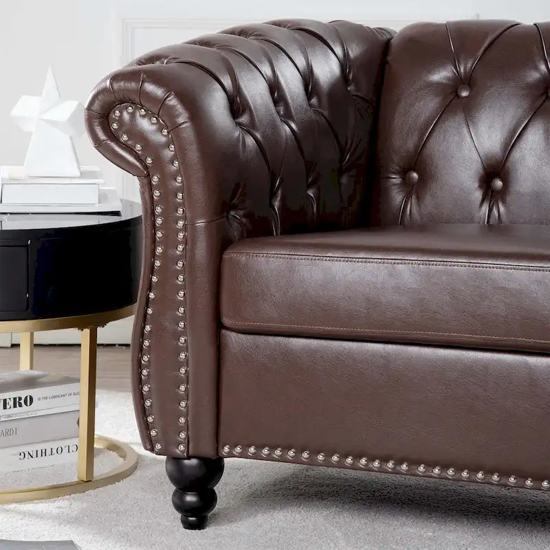Comfortable Sofa For Living Room,with tight pleated rolled arms