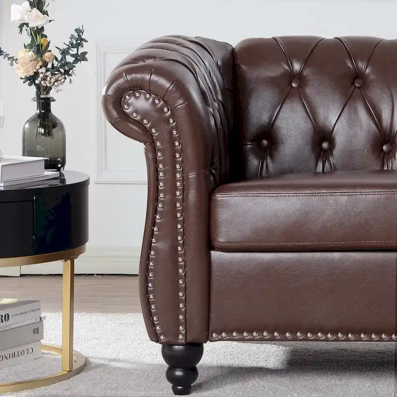 Comfortable Sofa For Living Room,with tight pleated rolled arms