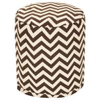 Majestic Home Goods Chevron Indoor / Outdoor Ottoman Pouf 16 L x 16 W x 17 H