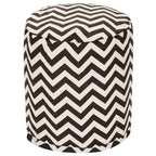Majestic Home Goods Chevron Indoor / Outdoor Ottoman Pouf 16 L x 16 W x 17 H